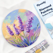 Afbeelding in Gallery-weergave laden, Diamond Painting op Houten Schijf - Lavendel