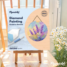 Afbeelding in Gallery-weergave laden, Diamond Painting op Houten Schijf - Lavendel