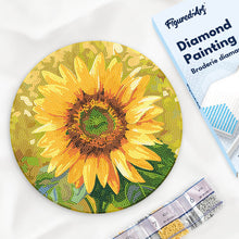 Afbeelding in Gallery-weergave laden, Diamond Painting op Houten Schijf - Zonnebloem