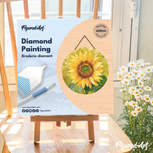 Afbeelding in Gallery-weergave laden, Diamond Painting op Houten Schijf - Zonnebloem