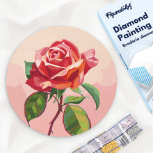 Afbeelding in Gallery-weergave laden, Diamond Painting op Houten Schijf - Rode roos