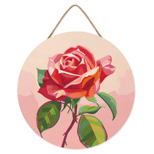 Afbeelding in Gallery-weergave laden, Diamond Painting op Houten Schijf - Rode roos