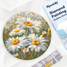 Afbeelding in Gallery-weergave laden, Diamond Painting op Houten Schijf - Madeliefjes