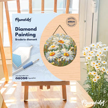 Afbeelding in Gallery-weergave laden, Diamond Painting op Houten Schijf - Madeliefjes