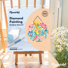 Afbeelding in Gallery-weergave laden, Diamond Painting op Houten Schijf - Kleurrijk bloemenpatroon