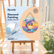 Afbeelding in Gallery-weergave laden, Diamond Painting op Houten Schijf - Dolfijn