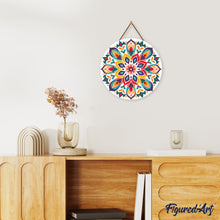 Afbeelding in Gallery-weergave laden, Diamond Painting op Houten Schijf - Bloemenmandala