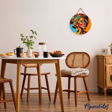 Afbeelding in Gallery-weergave laden, Diamond Painting op Houten Schijf - Afrikaanse Koningin Pop Art