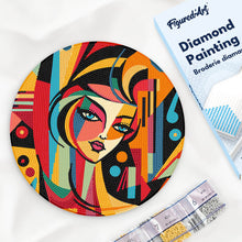 Afbeelding in Gallery-weergave laden, Diamond Painting op Houten Schijf - Picasso Stijl Abstracte Vrouw
