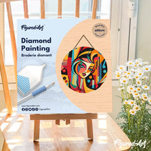 Afbeelding in Gallery-weergave laden, Diamond Painting op Houten Schijf - Picasso Stijl Abstracte Vrouw