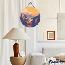 Afbeelding in Gallery-weergave laden, Diamond Painting op Houten Schijf - Herfstvallei