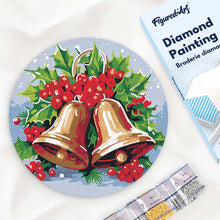 Afbeelding in Gallery-weergave laden, Diamond Painting op Houten Schijf - Kerstklokken