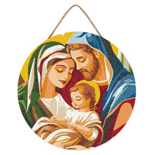 Afbeelding in Gallery-weergave laden, Diamond Painting op Houten Schijf - Heilige Familie