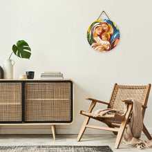 Afbeelding in Gallery-weergave laden, Diamond Painting op Houten Schijf - Heilige Familie