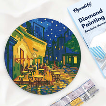 Afbeelding in Gallery-weergave laden, Diamond Painting op Houten Schijf - Van Gogh Café Terras bij Nacht