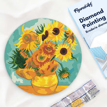 Afbeelding in Gallery-weergave laden, Diamond Painting op Houten Schijf - Van Gogh - Zonnebloemen