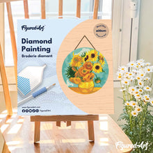 Afbeelding in Gallery-weergave laden, Diamond Painting op Houten Schijf - Van Gogh - Zonnebloemen