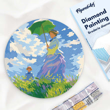 Afbeelding in Gallery-weergave laden, Diamond Painting op Houten Schijf - De Wandeling - Monet