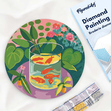 Afbeelding in Gallery-weergave laden, Diamond Painting op Houten Schijf - De goudvissen - Matisse