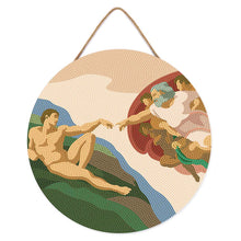 Afbeelding in Gallery-weergave laden, Diamond Painting op Houten Schijf - De schepping van Adam - Michelangelo
