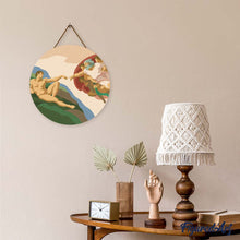 Afbeelding in Gallery-weergave laden, Diamond Painting op Houten Schijf - De schepping van Adam - Michelangelo