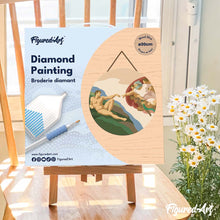 Afbeelding in Gallery-weergave laden, Diamond Painting op Houten Schijf - De schepping van Adam - Michelangelo