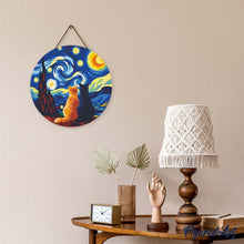 Afbeelding in Gallery-weergave laden, Diamond Painting op Houten Schijf - Sterrennacht metgezellen