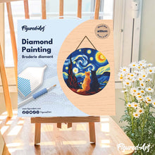 Afbeelding in Gallery-weergave laden, Diamond Painting op Houten Schijf - Sterrennacht metgezellen