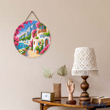 Afbeelding in Gallery-weergave laden, Diamond Painting op Houten Schijf - Bloemenlaan van Capri