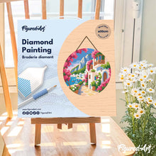 Afbeelding in Gallery-weergave laden, Diamond Painting op Houten Schijf - Bloemenlaan van Capri