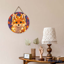 Afbeelding in Gallery-weergave laden, Diamond Painting op Houten Schijf - Kleine Vos met Lichtbollen