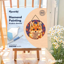 Afbeelding in Gallery-weergave laden, Diamond Painting op Houten Schijf - Kleine Vos met Lichtbollen