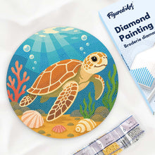 Afbeelding in Gallery-weergave laden, Diamond Painting op Houten Schijf - Schildpad