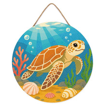 Afbeelding in Gallery-weergave laden, Diamond Painting op Houten Schijf - Schildpad