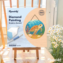 Afbeelding in Gallery-weergave laden, Diamond Painting op Houten Schijf - Schildpad