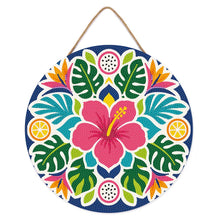 Afbeelding in Gallery-weergave laden, Diamond Painting op Houten Schijf - Hibiscusmandala