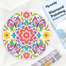 Afbeelding in Gallery-weergave laden, Diamond Painting op Houten Schijf - Vlindermandala