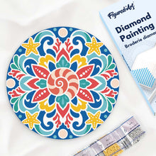 Afbeelding in Gallery-weergave laden, Diamond Painting op Houten Schijf - Schelpenmandala