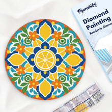 Afbeelding in Gallery-weergave laden, Diamond Painting op Houten Schijf - Citrusmandala