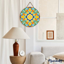 Afbeelding in Gallery-weergave laden, Diamond Painting op Houten Schijf - Citrusmandala