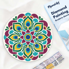 Afbeelding in Gallery-weergave laden, Diamond Painting op Houten Schijf - Pauwenmandala