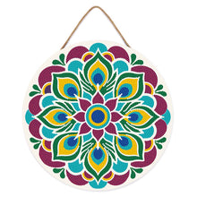 Afbeelding in Gallery-weergave laden, Diamond Painting op Houten Schijf - Pauwenmandala