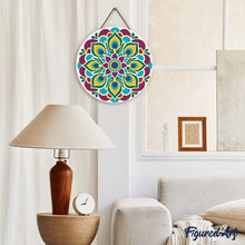 Afbeelding in Gallery-weergave laden, Diamond Painting op Houten Schijf - Pauwenmandala