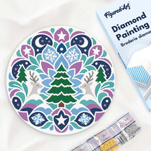 Afbeelding in Gallery-weergave laden, Diamond Painting op Houten Schijf - Kerstmandala