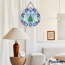 Afbeelding in Gallery-weergave laden, Diamond Painting op Houten Schijf - Kerstmandala