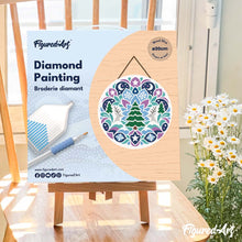 Afbeelding in Gallery-weergave laden, Diamond Painting op Houten Schijf - Kerstmandala