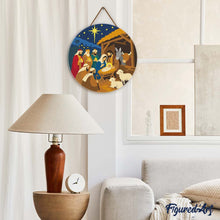 Afbeelding in Gallery-weergave laden, Diamond Painting op Houten Schijf - Kerststal