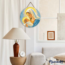 Afbeelding in Gallery-weergave laden, Diamond Painting op Houten Schijf - Maria-gebed