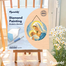 Afbeelding in Gallery-weergave laden, Diamond Painting op Houten Schijf - Maria-gebed