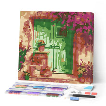 Afbeelding in Gallery-weergave laden, Mini Diamond Painting 25x25 cm - Bloemrijke ingang